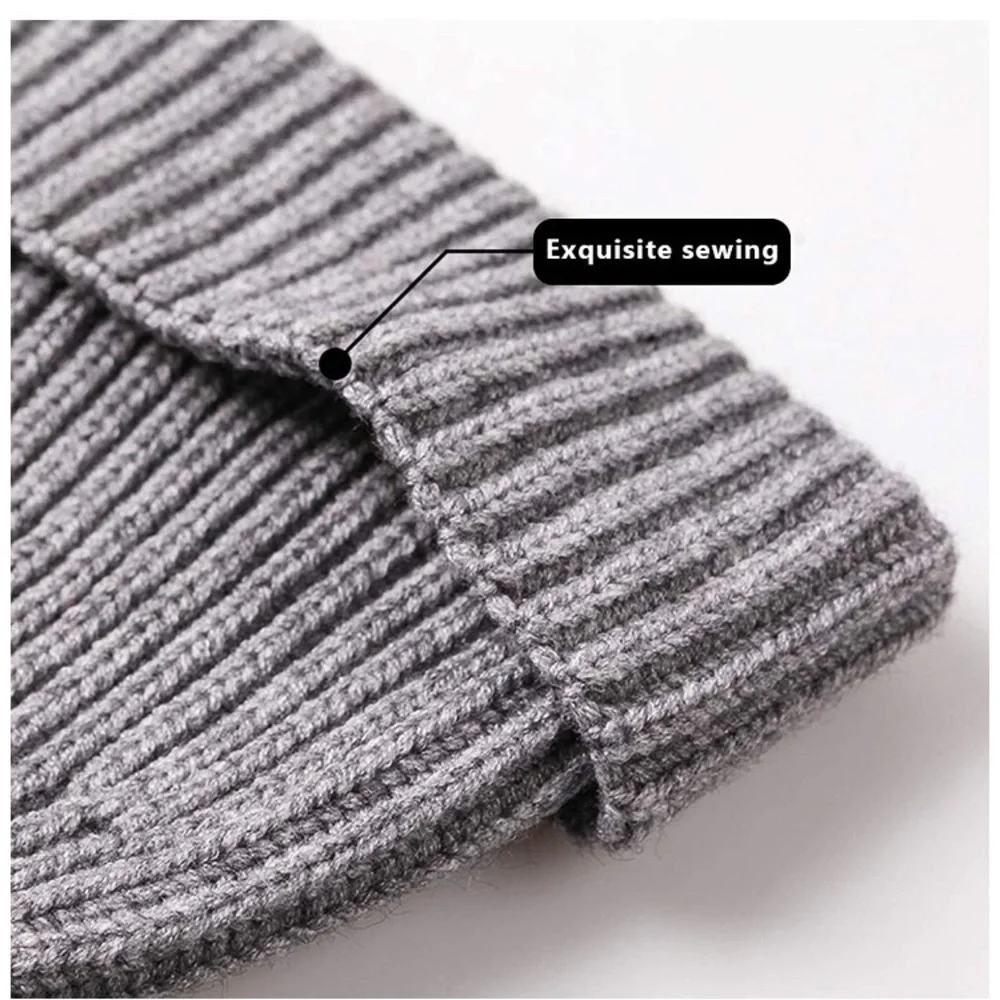 Grey Wool Watch Fisherman Beanie Cap